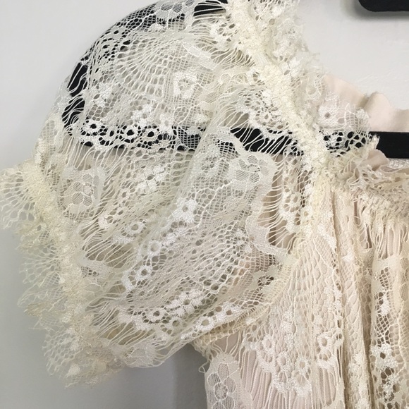 Mason & Bell Cream Lace Mini Dress Womens Small - Picture 3 of 6